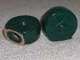 Wagonwheel Millennium shakers glazed forest green